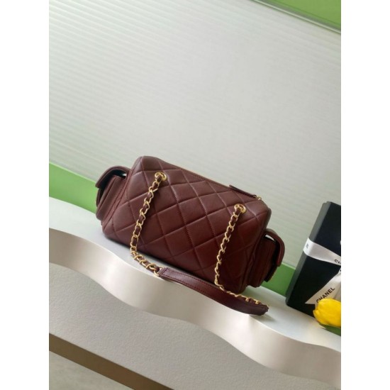 Replica Borse bowling piccola Chanel AS5792 Pelle di agnello Bordeaux Imitazioni Replica Borse bowling piccola Chanel AS5792 Pelle di agnello Bordeaux