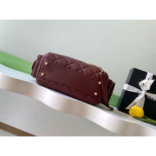 Replica Borse bowling piccola Chanel AS5792 Pelle di agnello Bordeaux Imitazioni Replica Borse bowling piccola Chanel AS5792 Pelle di agnello Bordeaux