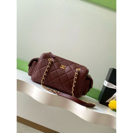 Replica Borse bowling piccola Chanel AS5792 Pelle di agnello Bordeaux Imitazioni Replica Borse bowling piccola Chanel AS5792 Pelle di agnello Bordeaux