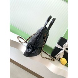 Borsa a fiocco Chanel 25K Pelle di agnello AS5851 Nero Borsa a fiocco Chanel 25K Pelle di agnello AS5851 Nero