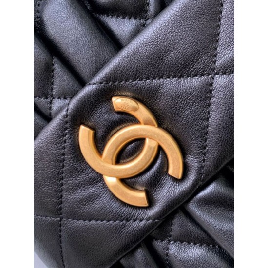 Replica Borsa a fiocco Chanel 25K Pelle di agnello AS5851 Nero Imitazioni Replica Borsa a fiocco Chanel 25K Pelle di agnello AS5851 Nero