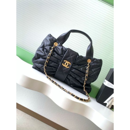 Replica Borsa a fiocco Chanel 25K Pelle di agnello AS5851 Nero Imitazioni Replica Borsa a fiocco Chanel 25K Pelle di agnello AS5851 Nero