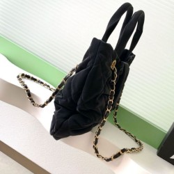 Replica Borsa 1:1 a fiocco Chanel 25K Pelle di vitello AS5851 Nero Imitazioni Replica Borsa 1:1 a fiocco Chanel 25K Pelle di vitello AS5851 Nero