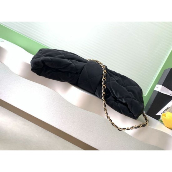 Replica Borsa  1:1 a fiocco Chanel 25K Pelle di vitello AS5851 Nero
