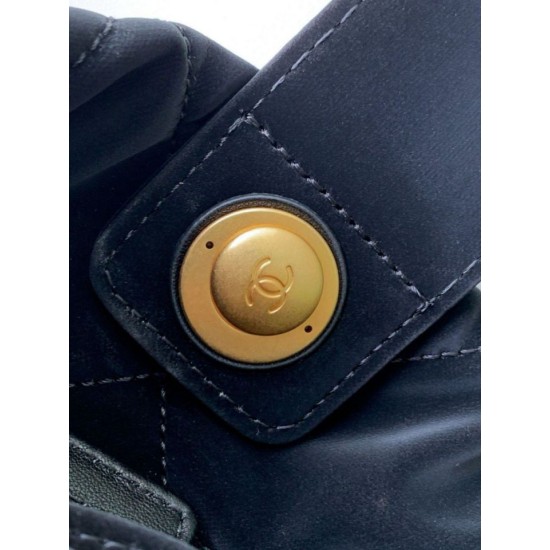 Replica Borsa  1:1 a fiocco Chanel 25K Pelle di vitello AS5851 Nero