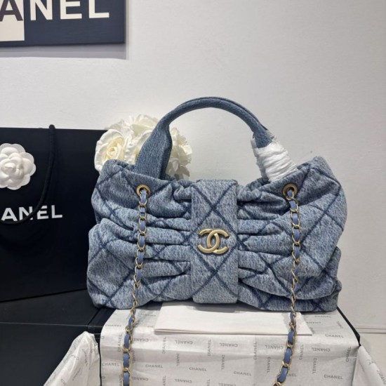 Replica Bora Pari a fiocco Chanel 25K Denim lavato AS5851 Nero Imitazioni Replica Bora Pari a fiocco Chanel 25K Denim lavato AS5851 Nero