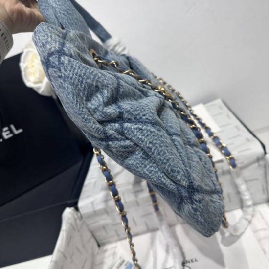 Replica Bora Pari a fiocco Chanel 25K Denim lavato AS5851 Nero Imitazioni Replica Bora Pari a fiocco Chanel 25K Denim lavato AS5851 Nero