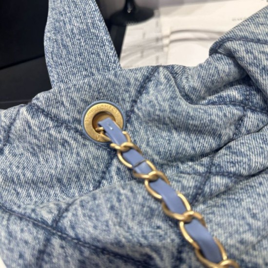 Replica Bora Pari a fiocco Chanel 25K Denim lavato AS5851 Nero Imitazioni Replica Bora Pari a fiocco Chanel 25K Denim lavato AS5851 Nero