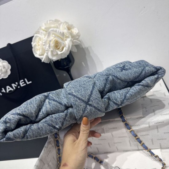 Replica Bora Pari a fiocco Chanel 25K Denim lavato AS5851 Nero Imitazioni Replica Bora Pari a fiocco Chanel 25K Denim lavato AS5851 Nero