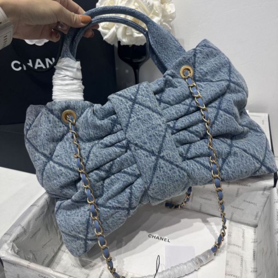 Replica Bora Pari a fiocco Chanel 25K Denim lavato AS5851 Nero Imitazioni Replica Bora Pari a fiocco Chanel 25K Denim lavato AS5851 Nero