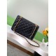 Replica Borse  Sweet Flap Chanel 24K Pelle di vacchetta oliata e cerata AS5145 Nero