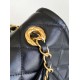 Replica Borse  Sweet Flap Chanel 24K Pelle di vacchetta oliata e cerata AS5145 Nero