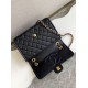 Replica Borse  Sweet Flap Chanel 24K Pelle di vacchetta oliata e cerata AS5145 Nero