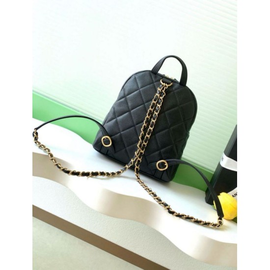 Replica Zaino Chanel 25K Pelle di vitello granata AS5793 Nero Imitazioni Replica Zaino Chanel 25K Pelle di vitello granata AS5793 Nero