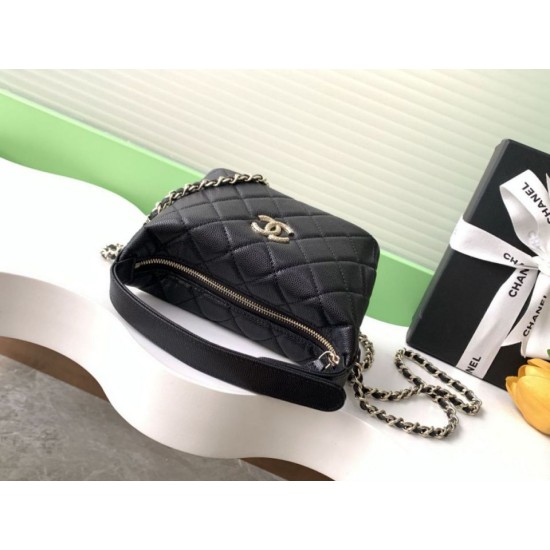Replica Pochette Chanel 25S con catena Pelle di vitello granata AP4747 Nero Imitazioni Replica Pochette Chanel 25S con catena Pelle di vitello granata AP4747 Nero