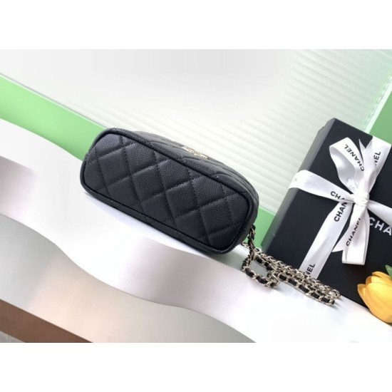 Replica Pochette Chanel 25S con catena Pelle di vitello granata AP4747 Nero Imitazioni Replica Pochette Chanel 25S con catena Pelle di vitello granata AP4747 Nero
