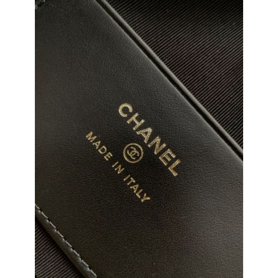 Replica Pochette Chanel 25S con catena Pelle di vitello granata AP4747 Nero Imitazioni Replica Pochette Chanel 25S con catena Pelle di vitello granata AP4747 Nero