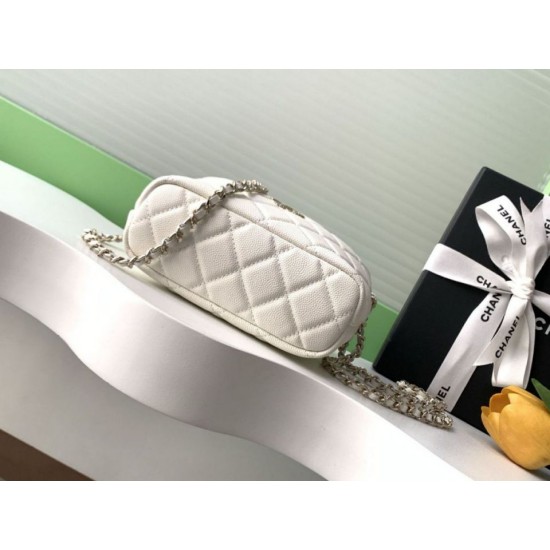 Replica Pochette Chanel 25S con catena Pelle di vitello granata AP4747 Bianco Imitazioni Replica Pochette Chanel 25S con catena Pelle di vitello granata AP4747 Bianco