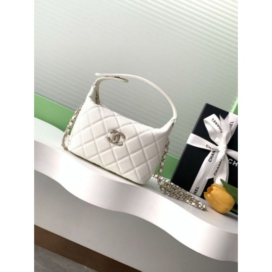 Replica Pochette Chanel 25S con catena Pelle di vitello granata AP4747 Bianco Imitazioni Replica Pochette Chanel 25S con catena Pelle di vitello granata AP4747 Bianco