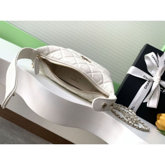 Replica Pochette Chanel 25S con catena Pelle di vitello granata AP4747 Bianco Imitazioni Replica Pochette Chanel 25S con catena Pelle di vitello granata AP4747 Bianco