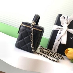 Replica Borsa a tracolla Chanel 25C Vanity con catena AP4404 Nero Imitazioni Replica Borsa a tracolla Chanel 25C Vanity con catena AP4404 Nero