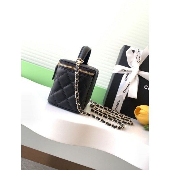 Replica Borsa a tracolla Chanel 25C Vanity con catena AP4404 Nero Imitazioni Replica Borsa a tracolla Chanel 25C Vanity con catena AP4404 Nero