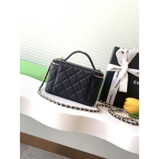 Replica Borsa a tracolla Chanel 25C Vanity con catena AP4404 Nero Imitazioni Replica Borsa a tracolla Chanel 25C Vanity con catena AP4404 Nero
