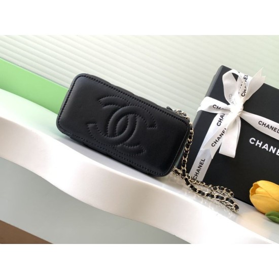 Replica Borsa a tracolla Chanel 25C Vanity con catena AP4404 Nero Imitazioni Replica Borsa a tracolla Chanel 25C Vanity con catena AP4404 Nero