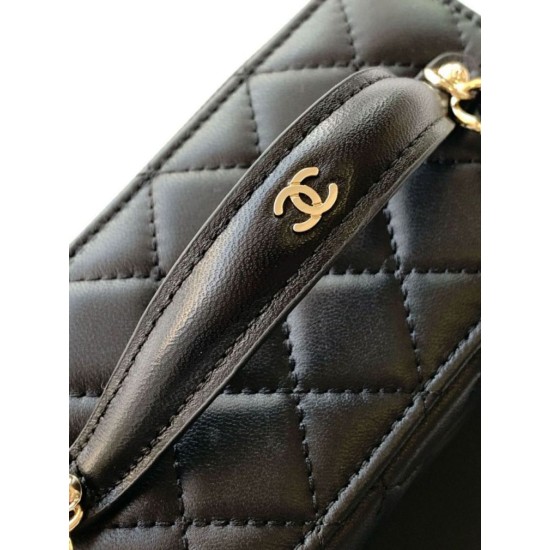 Replica Borsa a tracolla Chanel 25C Vanity con catena AP4404 Nero Imitazioni Replica Borsa a tracolla Chanel 25C Vanity con catena AP4404 Nero