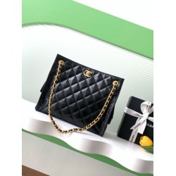 Borsa tote Chanel grande con tracolla a catena AS5303 Nero