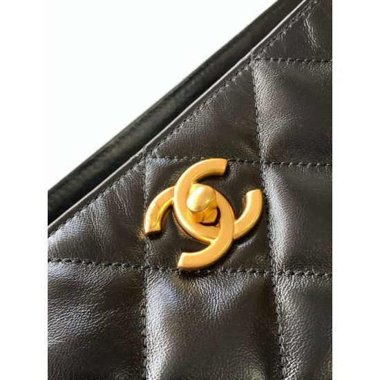Replica Borsa tote Chanel grande con tracolla a catena AS5303 Nero Imitazioni Replica Borsa tote Chanel grande con tracolla a catena AS5303 Nero