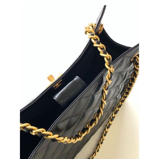 Replica Borsa tote Chanel grande con tracolla a catena AS5303 Nero Imitazioni Replica Borsa tote Chanel grande con tracolla a catena AS5303 Nero