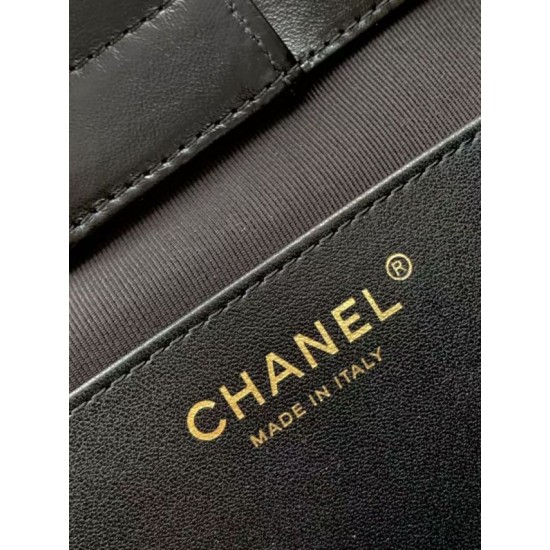 Replica Borsa tote Chanel grande con tracolla a catena AS5303 Nero Imitazioni Replica Borsa tote Chanel grande con tracolla a catena AS5303 Nero