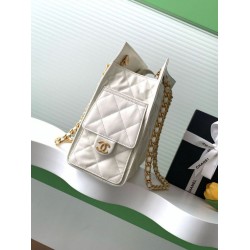 Borse tote Chanel grande con tracolla a catena AS5303 Bianco Borse tote Chanel grande con tracolla a catena AS5303 Bianco