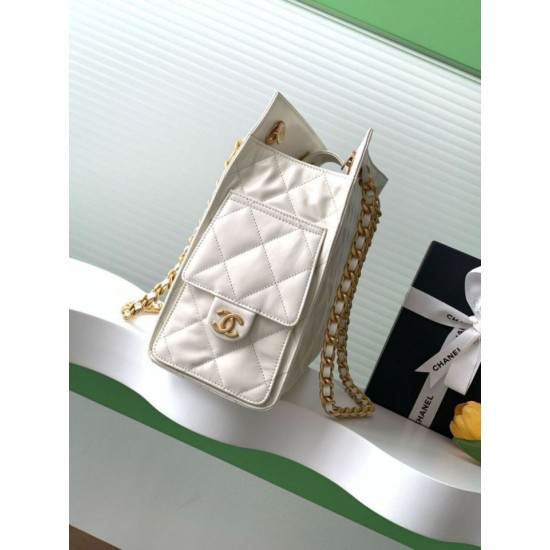 Replica Borse  tote Chanel grande con tracolla a catena AS5303 Bianco