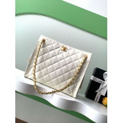 Borse tote Chanel grande con tracolla a catena AS5303 Bianco