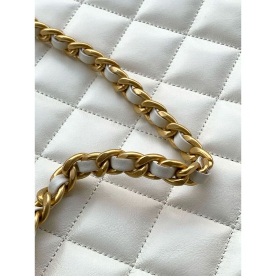 Replica Borse  tote Chanel grande con tracolla a catena AS5303 Bianco