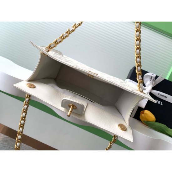 Replica Borse  tote Chanel grande con tracolla a catena AS5303 Bianco