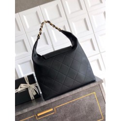 Borse hobo Chanel Maxi AS5839 Pelle di vitello nera