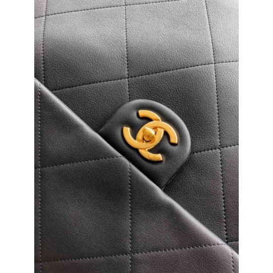 Replica Borse hobo Chanel Maxi AS5839 Pelle di vitello nera Imitazioni Replica Borse hobo Chanel Maxi AS5839 Pelle di vitello nera