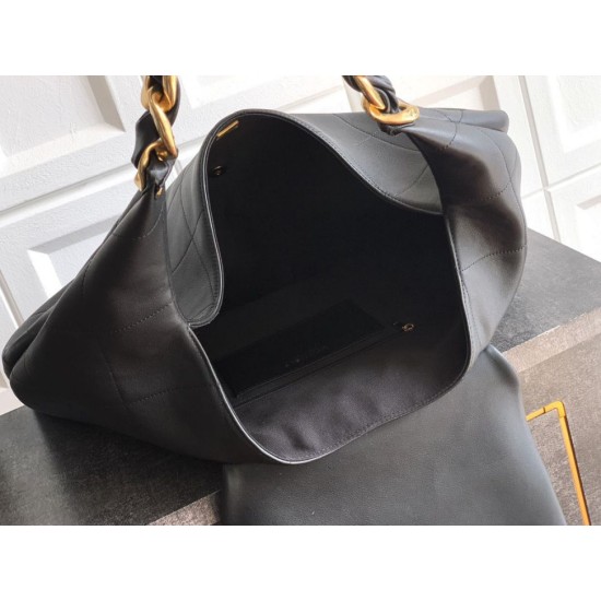 Replica Borse hobo Chanel Maxi AS5839 Pelle di vitello nera Imitazioni Replica Borse hobo Chanel Maxi AS5839 Pelle di vitello nera