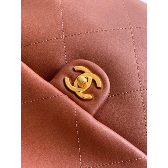 Replica Borsa hobo Chanel Maxi AS5839 Pelle di vitello marrone