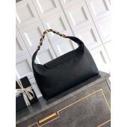 Borsa hobo Chanel AS5838 Pelle di vitello nera Borsa hobo Chanel AS5838 Pelle di vitello nera