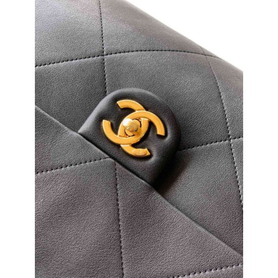 Replica Borsa hobo Chanel AS5838 Pelle di vitello nera