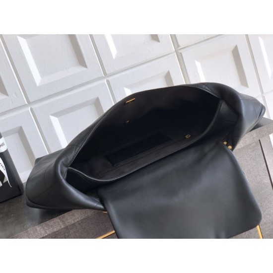 Replica Borsa hobo Chanel AS5838 Pelle di vitello nera