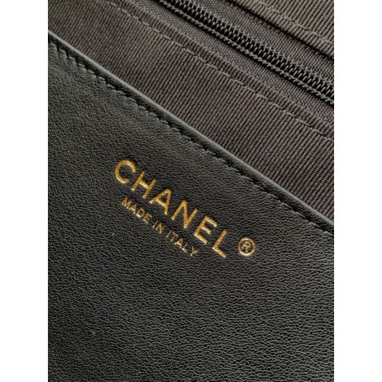 Replica Borsa hobo Chanel AS5838 Pelle di vitello nera