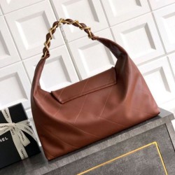 Replica Borsa hobo Chanel AS5838 Pelle di vitello marrone Imitazioni Replica Borsa hobo Chanel AS5838 Pelle di vitello marrone