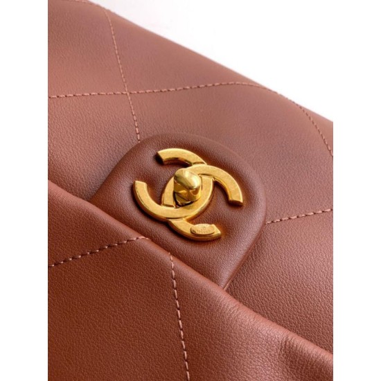 Replica Borsa hobo Chanel AS5838 Pelle di vitello marrone Imitazioni Replica Borsa hobo Chanel AS5838 Pelle di vitello marrone