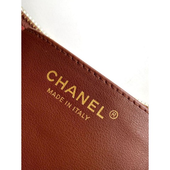 Replica Borsa Hobo Chanel Piccola AS5837 Pelle di Vitello Marrone Imitazioni Replica Borsa Hobo Chanel Piccola AS5837 Pelle di Vitello Marrone