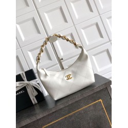 Borse Hobo Chanel Piccola AS5837 Pelle di Vitello Bianca